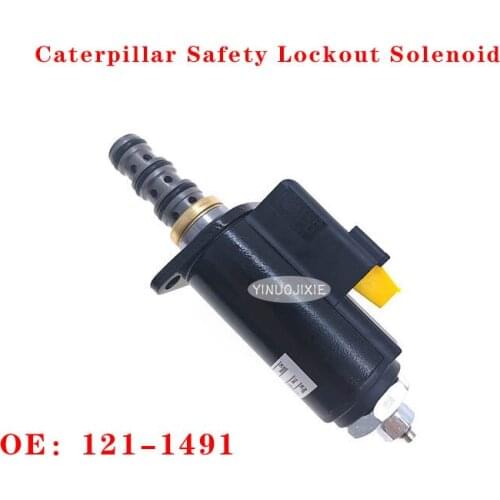 Excavator parts for CAT 320B/C/D 325/329/336D safety lock solenoid valve OE: 121-1491 1211491 red dot
