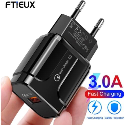USB Charger Quick charge 3.0 for iPhone 12 pro 11 5V 3A Fast Charging Wall Adapter QC3.0 Phone Charger For Xiaomi Samsung Huawei