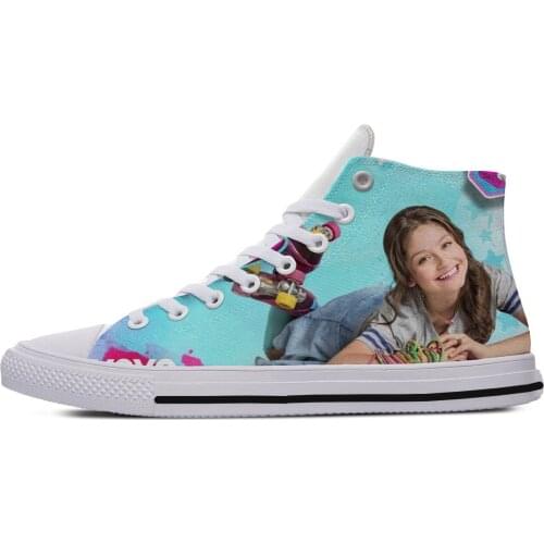 Soy Luna Girl Printing Cute Novelty Design Lightweight High Top Canvas Shoes Men Women Casual Breathable Sneakers