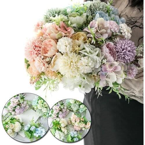 1 Bundle Holding Flowers Wedding Bouquets Artificial Flower Simulation Party Supplies Bridal Accessories
