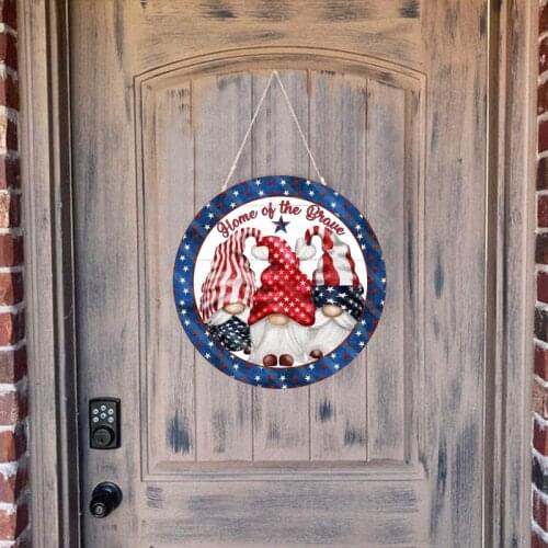 1pc Independence Day House Number Listing Wooden Flowers And Plants Home Decor Tag Holiday Decoration Hanging Pendant 2021