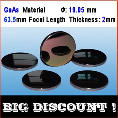 1 Piece GaAs material diameter 20 mm focalize length 50.8 mm thickness 2 mm CO2 laser focalize len for laser cutting Machine