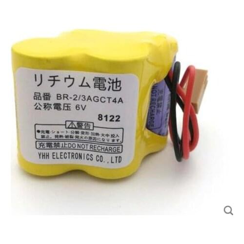 10pcs/lot HOT NEW BR-2/3AGCT4A 6 v battery PLC BR-2/3AGCT4A lithium-ion batteries Black belt hook plug