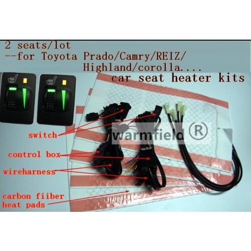 2 seats/lot,carbon fiber car seat heater for Prado,High land, Camry,REIZ,carola