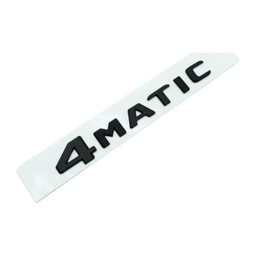 3D Matte Black 4MATIC Auto Trunk Tailgate Emblem Badge Decals Sticker Car Accessories