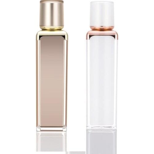 50ml pearl white/ gold square shape acrylic airless bottle for serum/lotion/emulsion/foundation/liquid cosmetic packing