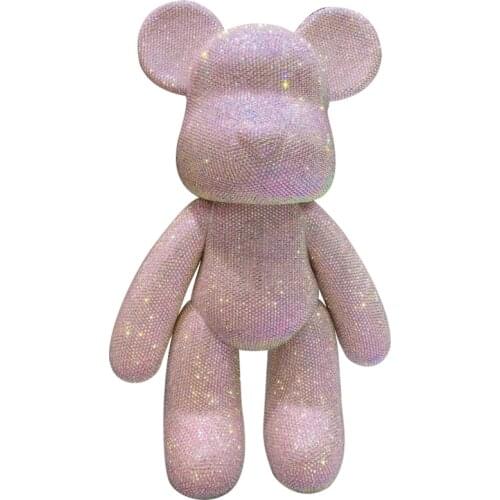 53Cm Handmade DIY Stickers Diamond Bear Sticky Creative Gift White Embryo Gift Girlfriend Valentine Home Fashion Ornaments