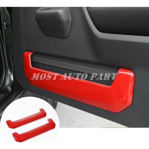 ABS Interior Car Door Panel Moulding Trim Cover 2pcs For Suzuki Jimny 2007-2017 Silver/Red Car accesories interior Car Trim
