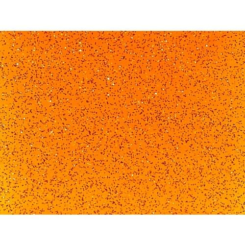 Acrylic/PMMA 2-Sided Transparent Glittering Colour Sheets 3.0mm for Jewelries, Crafts, Art Works, Decoration - Orange (TG105)