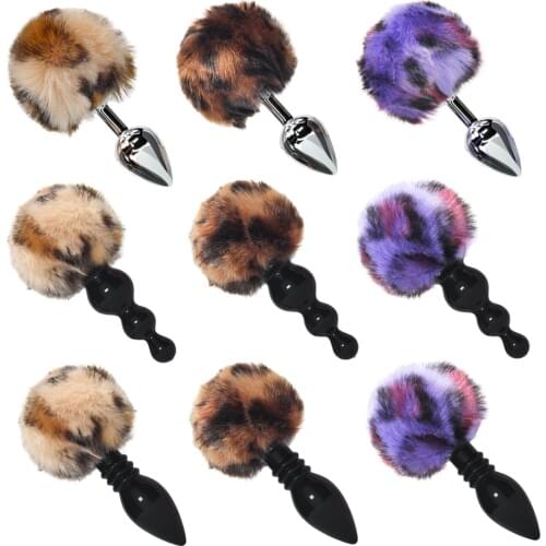 Anal Sex Toys Rabbit Tail Butt Plug For Women Men Coupls Anal Beads No Vibrator Anal Plug SM Erotic Sex Toys for Female Sex Shop