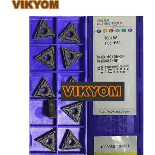 Free Shipping CNC Inserts YBC151/251/152/252 TNMG160404-DF Carbide Inserts Plates Lathe Cutter For Steel