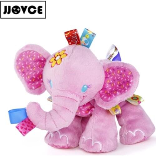 Free Shipping New Hot Animal Taggies Elephant dog Soft Stuffed Plush Crib Bed Hanging Hand Rattles Baby Toys Girl Boy Gift Dolls