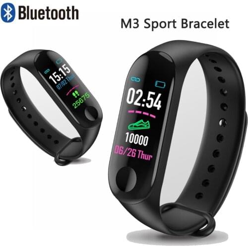M3 Running Pedometer Watch Heart Rate Blood Pressure Monitor stappenteller Fitness Tracker Bluetooth Bracelet Step Counter