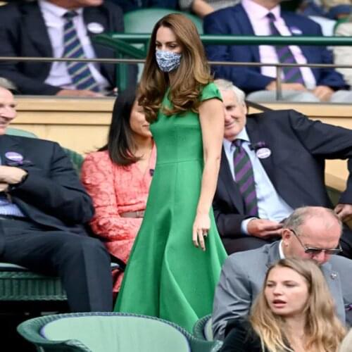 Kate Middleton High-end Customization Elegant Formal Office Lady Workplace Green Dress