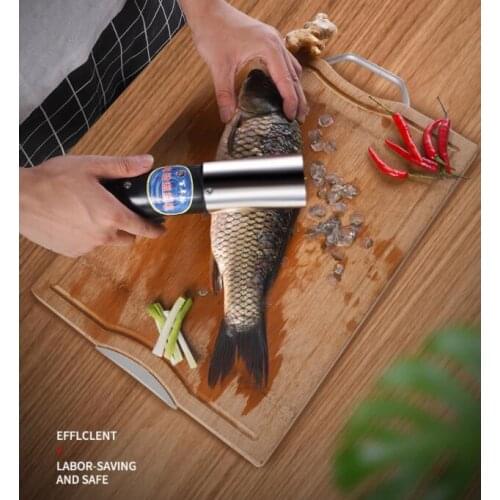 Electric Fish Scale Waterproof Fishing Cracker Clean Fish Skin Brush Scraping Remover Cleaner Descaler Scraper Seafood Tools