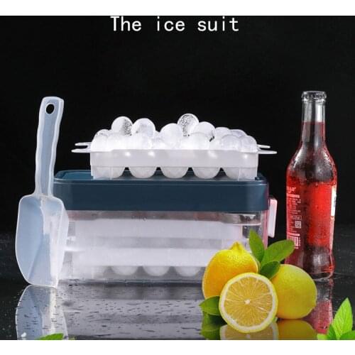 Ice Mold With Storage Box Ice Cream Silicone ABS Bar Party Whiskey Cold Drink DIY Moulds Baking Ice Cube Kitchen Tool