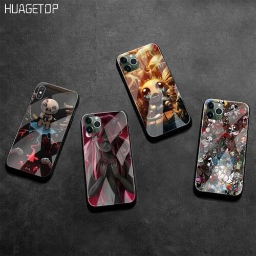 HUAGETOP The binding of isaac Afterbirth Phone Cover Tempered Glass For iPhone 11 Pro XR XS MAX 8 X 7 6S 6 Plus SE 2020 case