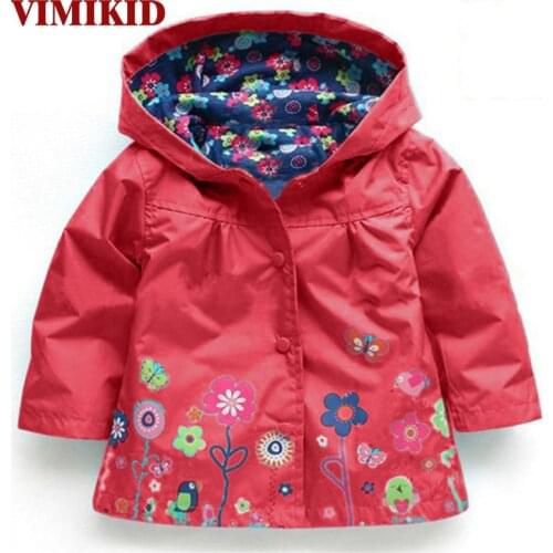 VIMIKID Hooded Boys Jacket Girls Jacket for Girl Coat Kids Winter Outwear Coats Clothes Spring Autumn Fashion Children Raincoat