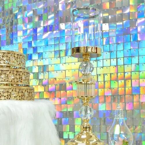 Shimmer Sequin Wall Bridal Shower Bachelorette Birthday New Year Decoration Graduation Photo Background Garland Wedding Party FX