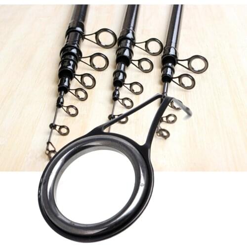 8pcs Fishing Rod Guide Tip Top Ring Circle Pole Repair Kit Set Fishing