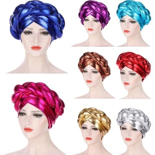 Nigerian Gele Headtie Aso Oke Gele Already Made Auto Gele Aso Ebi Headtie African Turban Cap Muslim Beanies Skullies Bonnet Hat