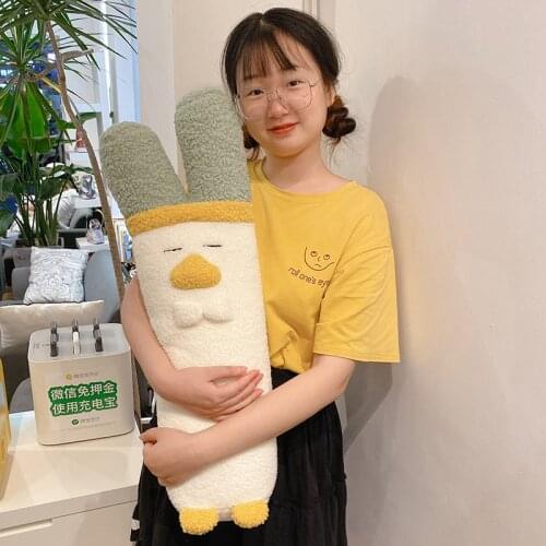 70/100CM New Creative Plush Scallion Duck Long Pillow Stuffed Soft Plushie Toys Home Decor For Children Girls Kids Gifts