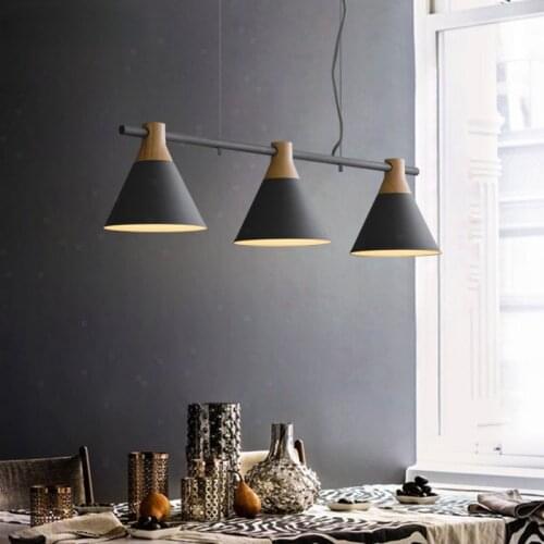 Pendant Light Nordic Lamps Hanging Lighting BedroomLanterns Modern Original Funnel Three-head Rectangular Dining Room Chandelier