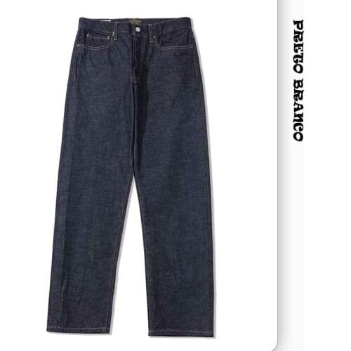 Preto branco Straight Jeans For Men