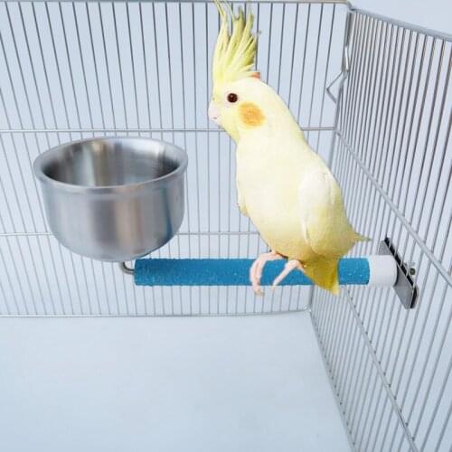 Parrot stainless steel food basin food container food bowl Basin Food Cup Cup trough For birds