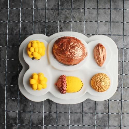 Nut Series Sugarcraft Silicone Mold Fondant Lace Mold Decoration Tool Chocolate Cake Mold Gumpaste