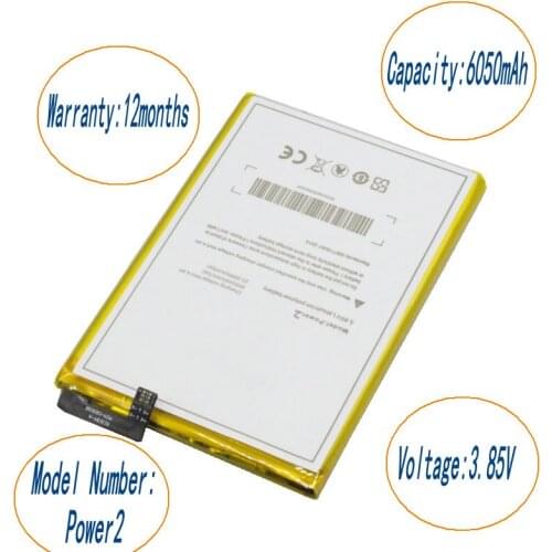ISkyamS 10pcs/lot 6050mAh /3.85V Replacement Battery For Ulefone Power 2 For Ulefone Power II Battery