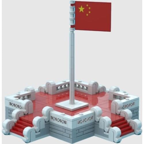 Building Blocks Moc Classical View Tiananmen Flag Raising Platform Model Brick Kid Gift And Educational Toys For Children 316PCS