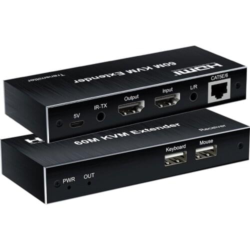 LKV373KVM HDMI KVM extender over IP by cat5e/6 cable up to 120M(one sender to N receivers)