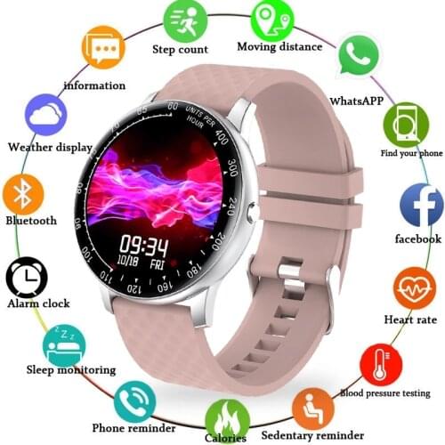 GEJIAN Women Smart Watch Men Fitness Watch Waterproof Sports Tracker Round Full Touch Screen New smartwatch reloj inteligente