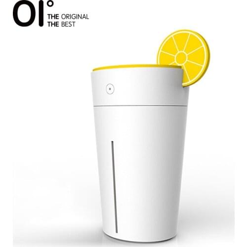 OI 200ml Air Humidifier Aroma Humidifier Ultrasonic Cool Mist Ultrasonic Humidifier With Touch Sensor Switch-- Lemon Yellow