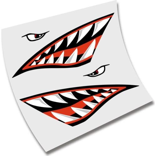 Vinyl car side teeth mouth SHARK smile