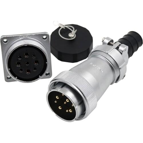 WEIPU WF40 TI+Z M40 Waterproof Electrical AC DC Power Aviation Connector Signal Adapter Multi-Core Terminal 5 9 15 26 31 Pin