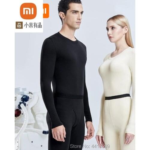 Youpin youpin aerogel antistatic skin-friendly warm clothing suit men and women winter underwear autumn clothes long pants