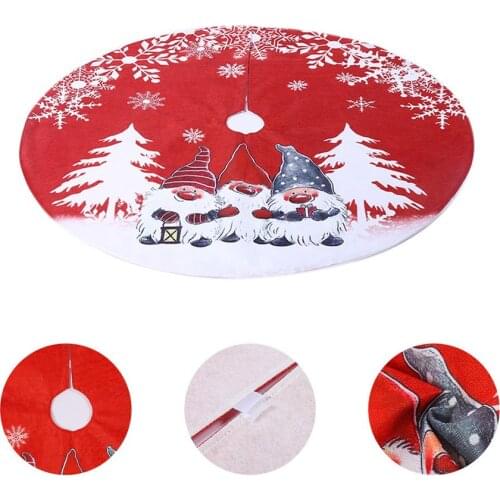 Christmas Tree Skirt Ornament Age-old Flannel Tree Bottom Skirt Rug Cartoon Faceless Old Man Tree Skirt Christmas Decoration