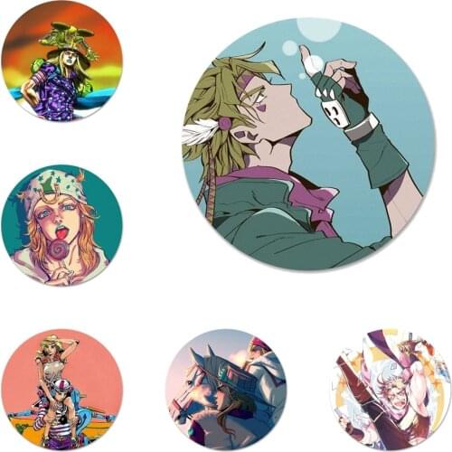 Gyro Zeppeli Jojo Steel Ball Run Icons Pins Badge Decoration Brooches Metal Badges For Clothes Backpack Decoration