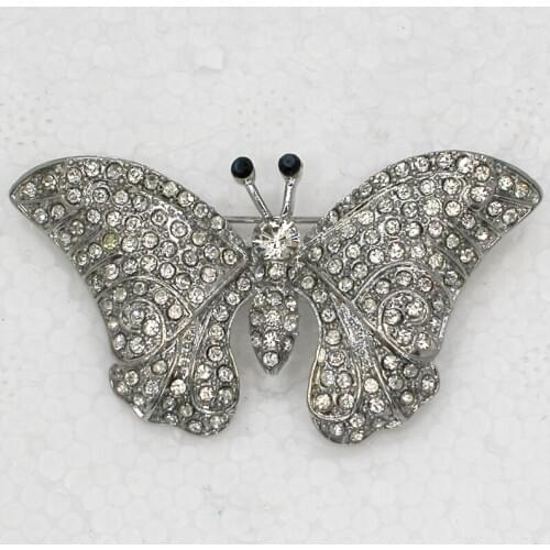 12pcs/lot Wholesale Fashion brooch Butterfly Rhinestone Pin brooches C102000