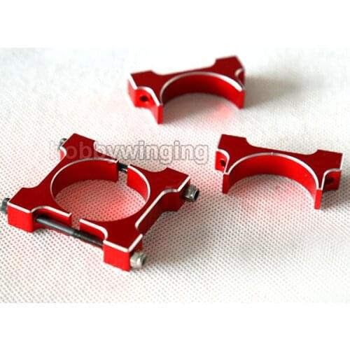 2 pairs D25 Multi-axis CNC high-grade professional Aerospace aluminum Tube Clip Fixture Clamps for UAV Quad /Hexa /Octacopter