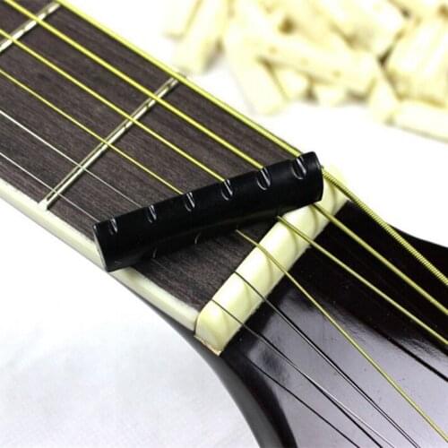 2Pcs/lot Buffalo Bone Upper Guitar Bridge Nut Saddle For 6 String Acoustic Guitar Music Instrument Replacement Spare Part