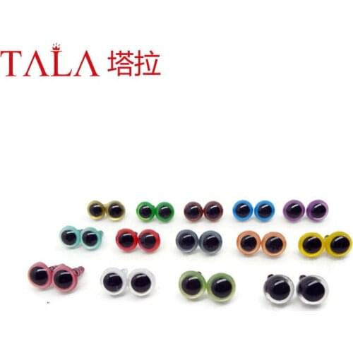 50pairs 10mm toy accessories Plastic doll eyes/Colorful safety eyes wholesale/mixed color