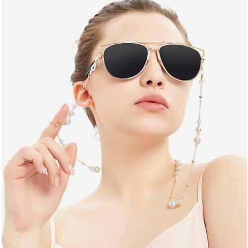 2021 Unisex Vintage Pearl Pendant Glasses Chain Sunglasses Mask Cord Anti-Lost Trendy Temperament Korean Style Eyeglass Lanyard