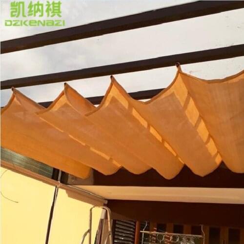 2 M Width x 3 M Length/PCS 185 GSM HDPE 95% UV Runner Sliding Roof Retractable Wave Sun Shade Sail