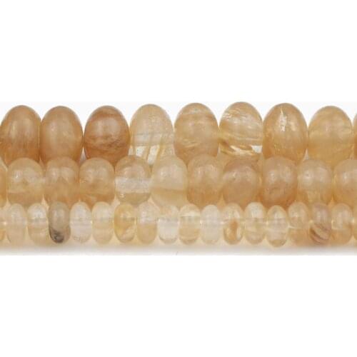 4/6/8mm Natural Citrines Quartzs Beads Rondelle Loose Spacer Beads for Accessories Jewellery Making DIY Bracelet15