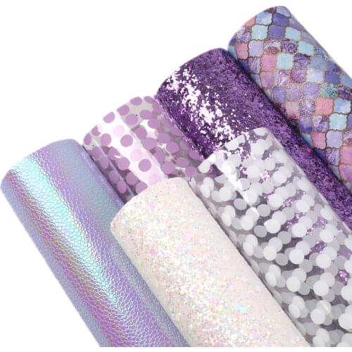 David accessories 5-pcs/set 20*33cm Leather Set Unicorn Plaid Stripe Dot Faux Synthetic Leather Fabric DIY Bow Bag,1Yc7256