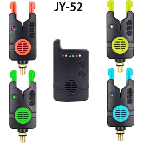 Goture 4 Carp Fishing Alarm 1 Digital Fishing Receiver Set Sound Alert Kit Led Alarm Indicator with Case