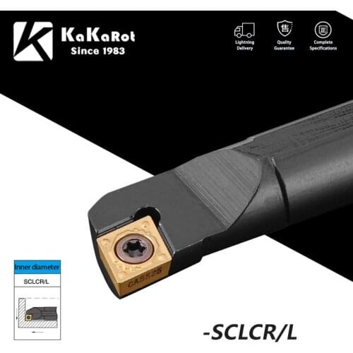 KaKarot Internal Turning Tool Holder S12M-SCLCR09 S14N-SCLCL09 S16Q-SCLCR09 S25R-SCLCL09 Carbide Inserts CCMT09 Lathe